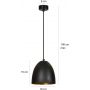 Emibig Lenox lampa wisząca 1x60 W czarna 410/1 zdj.2