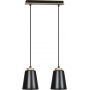 Emibig Bolero lampa wisząca 2x60W czarny/drewno 442/2 zdj.1