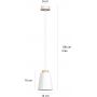 Emibig Bolero lampa wisząca 1x60W biały/drewno 443/1 zdj.2