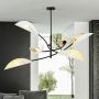Emibig Lotus lampa podsufitowa 6x10 W biała-czarna-złota 1107/6 zdj.6
