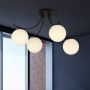 Emibig Boston lampa podsufitowa 4x10 W czarna-opal 1109/4 zdj.6