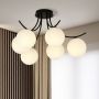 Emibig Boston lampa podsufitowa 6x10 W czarna-opal 1109/6 zdj.6