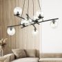 Emibig Essa lampa wisząca 8x10 W czarna-przezroczysta 1202/8 zdj.4