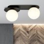 Emibig Plaza lampa podsufitowa 2x10 W czarna-opal 1118/2 zdj.6