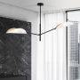 Emibig Vene lampa podsufitowa 2x10 W biała-czarna-złota 1159/2 zdj.4