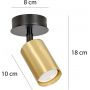 Emibig Zen lampa podsufitowa 1x30W czarny/złoty 622/1 zdj.2