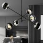 Emibig Linear lampa podsufitowa 6x10 W czarna-przezroczysta 1168/6 zdj.5