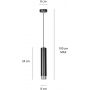 Emibig Kibo lampa wisząca 1x8 W czarna-chrom 643/1 zdj.2