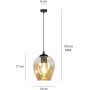 Emibig Istar lampa wisząca 1x60W czarny/miodowy 677/1 zdj.2