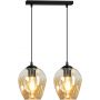 Emibig Istar lampa wisząca 2x60W czarny/miodowy 677/2 zdj.1