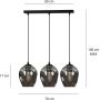 Emibig Istar lampa wisząca 3x15 W czarna-grafitowa 680/3 zdj.2