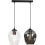 Emibig Istar lampa wisząca 2x60W czarny/przezroczysty/grafit 682/2 zdj.1