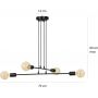 Emibig Multipo lampa wisząca 4x15 W czarna 696/4 zdj.2