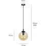 Emibig Cosmo lampa wisząca 1x40W czarny/bursztynowy 713/1 zdj.2