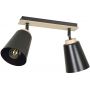 Emibig Atlas lampa podsufitowa 2x60W czarny/drewno 725/2 zdj.1