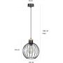 Emibig Barbado lampa wisząca 1x60W czarna 754/1 zdj.2