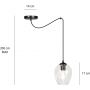 Emibig Level lampa wisząca 1x60W czarny/przezroczysty 756/1 zdj.2