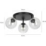 Emibig Tofi lampa podsufitowa 3x40W czarny/przezroczysty 776/3APREM zdj.2