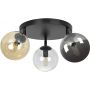 Emibig Tofi lampa podsufitowa 3x40W czarny/grafit/przezroczysty/miodowy 779/3APREM zdj.1