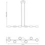 Emibig Megara lampa wisząca 6x12 W czarna 1439/6 zdj.2