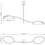 Emibig Lotus lampa wisząca 2x10 W szary 1462/2 zdj.2