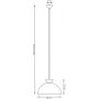 Emibig Lunaro lampa wisząca 1x12 W czarna 1471/1L zdj.2