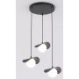 Emibig Ritual 3 Prem Black lampa wisząca 3x8 W czarna 1490/3PREM zdj.1