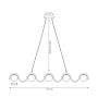 Emibig Sinus lampa wisząca 5x8 W biała 1583/5 zdj.2