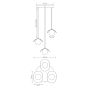 Emibig Ritual lampa wisząca 3x8 W biała 1584/3PREM zdj.2