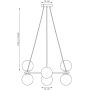 Emibig Azura lampa wisząca 6x10 W zielona-opal 1832/6 zdj.2