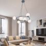 Emibig Azura lampa wisząca 6x10 W niebieska-opal 1830/6 zdj.5