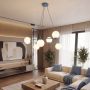 Emibig Azura lampa wisząca 6x10 W niebieska-opal 1830/6 zdj.6