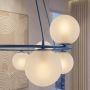 Emibig Azura lampa wisząca 8x10 W niebieska-opal 1830/8 zdj.4