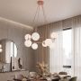Emibig Azura lampa wisząca 8x10 W opal/koral 1831/8 zdj.5
