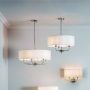 Endon Nixon lampa wisząca 6x40W biała/srebrna 60179 zdj.3
