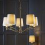 Endon Ortona lampa wisząca 5x40W biała/złota 70245 zdj.5