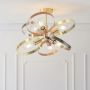 Endon Hoop lampa podsufitowa 6x40W złota/srebrna 91935 zdj.4