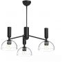 Elstead Lighting Jude lampa podsufitowa 3x60 W czarna ALM-JUDE3-MB-CL zdj.1