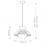 Elstead Lighting Perth lampa wisząca 1x60 W czarna ALM-PERTH-P-BK zdj.2