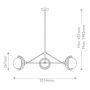 Elstead Lighting Perth lampa wisząca 3x60 W czarna ALM-PERTH3-BK zdj.2