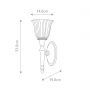 Elstead Lighting Dryden kinkiet 1x3 W mosiądz polerowany BATH-DRYDEN1-PB zdj.2