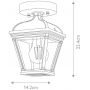 Elstead Lighting Bayview lampa podsufitowa zewnętrzna 1x60 W czarna BAYVIEW-PORCH-BK zdj.2