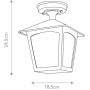 Elstead Lighting York lampa podsufitowa zewnętrzna 1x60 W czarna BL6A-BLACK zdj.2