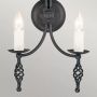 Elstead Lighting Belfry kinkiet 2x60 W czarny BY2-BLACK zdj.3