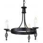 Elstead Lighting Belfry lampa wisząca 3x60 W czarna BY3-BLACK zdj.1