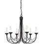 Elstead Lighting Carisbrooke lampa wisząca 6x60 W czarna CB6-BLACK zdj.1