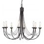 Elstead Lighting Carisbrooke lampa wisząca 8x60 W czarna CB8-BLACK zdj.1
