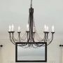 Elstead Lighting Carisbrooke lampa wisząca 8x60 W czarna CB8-BLACK zdj.3