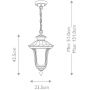 Elstead Lighting Chicago lampa wisząca 1x60 W teksturowana czerń CC8-S-BK zdj.2