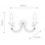 Elstead Lighting Chartwell kinkiet 2x60 W czarny CH2-BLACK zdj.2